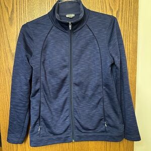 Talbots Heather Blue Fleece Zip-Up